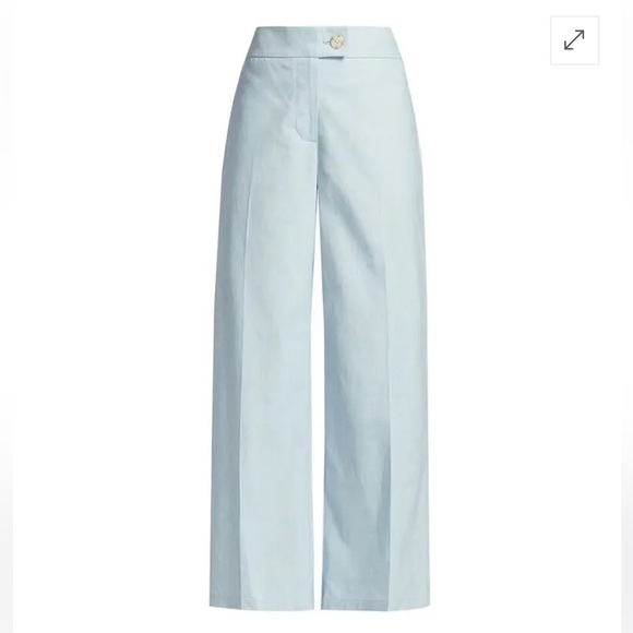 ELIE TAHARI The Serena Wide-Leg Linen Blend Pants - Picture 6 of 17